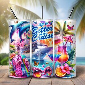 NEW 20 oz Tumbler Life Better on Cruise